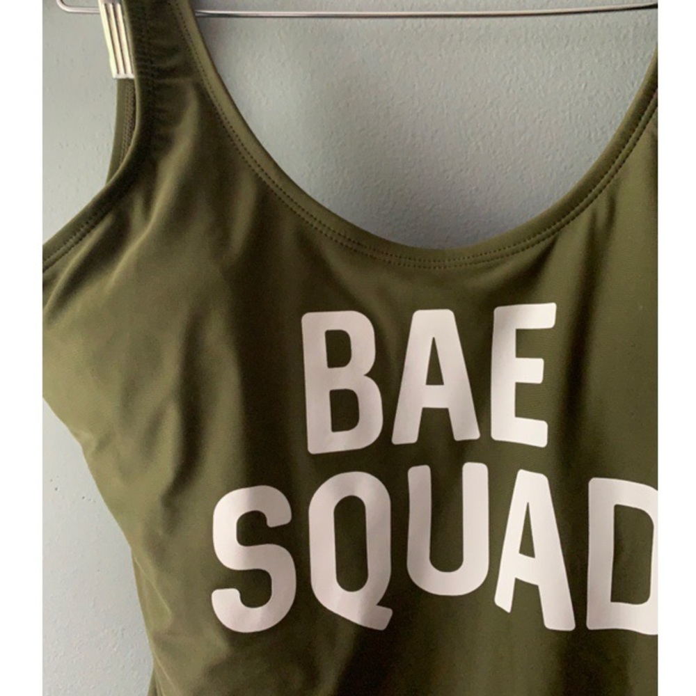 🛍Army Green One Piece Bathing Suit - Picture 2 of 3